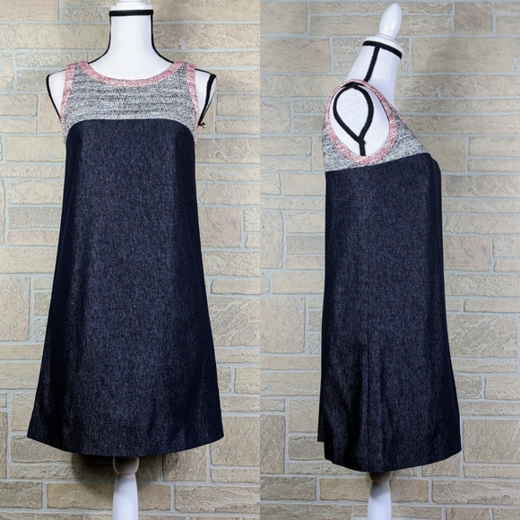 PAULE KA Dresses & Skirts - NWOT PAULE KA Tweed Denim A-Line Dress